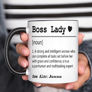 Mug Définition de patronne personnalisée