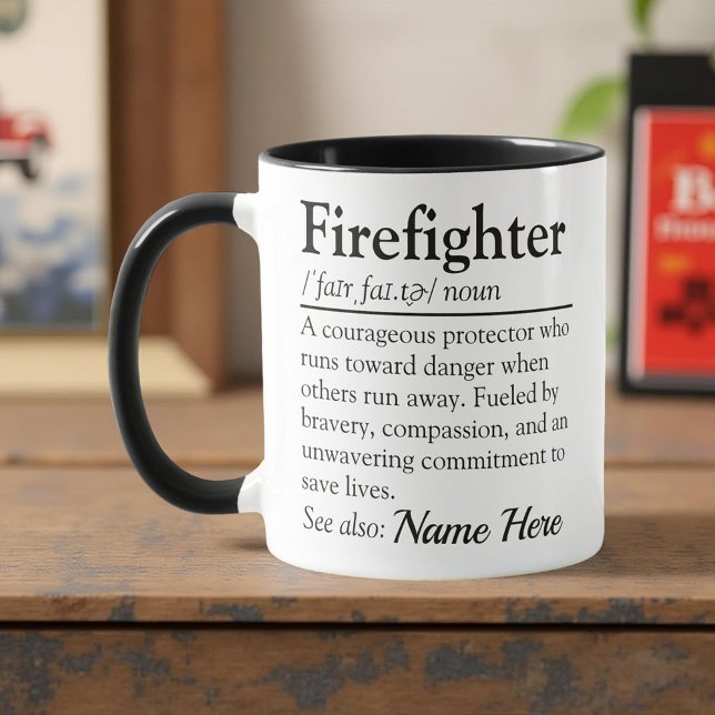 Mug Définition de pompier Application de reconnaissanc (Créateur téléchargé)
