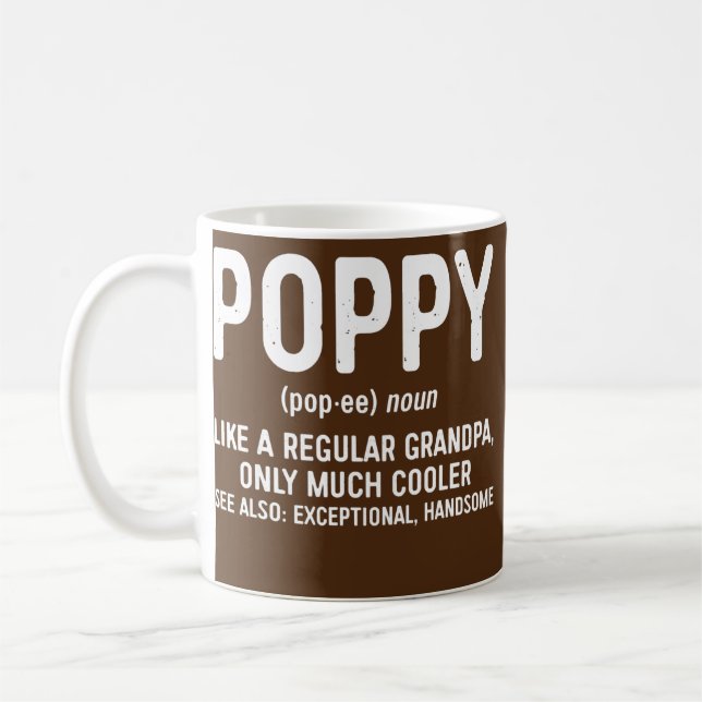 Mug Définition De Poppy Mens Comme Un Grand-Père Régul (Gauche)