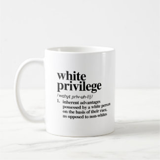 Mug Définition de privilège blanc