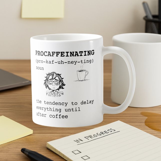 Mug Définition de Procaféination (Créateur téléchargé)