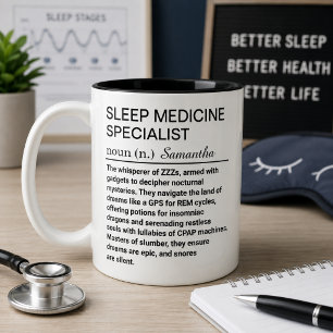 Mug Définition de spécialiste en médecine du sommeil