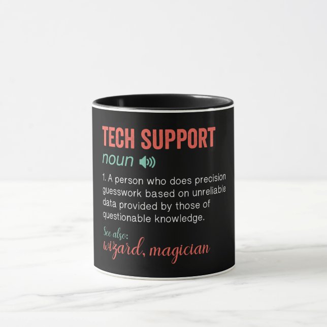 Mug Définition de support technique amusante (Centre)