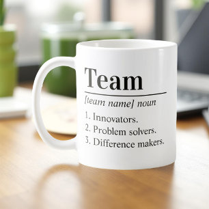 Mug Définition d'équipe personnalisée pour l'appréciat