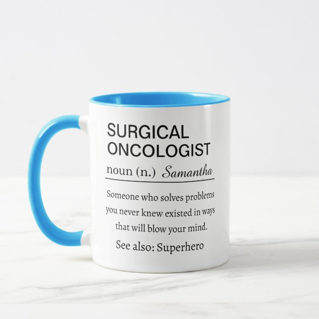 Mug Définition d'oncologue chirurgical personnalisé (Gauche)