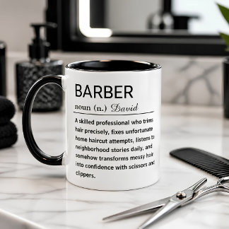 Mug Définition drôle de barbier 