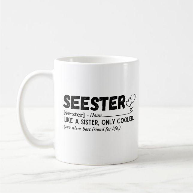Mug Définition drôle de Seester (Gauche)