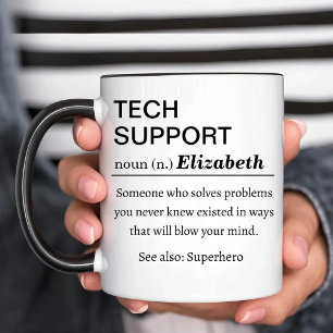 Mug Définition drôle de support technique personnalisé