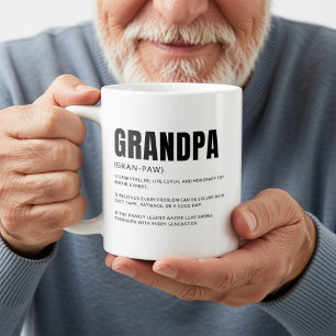 Mug Définition drôle et sincère de Papy