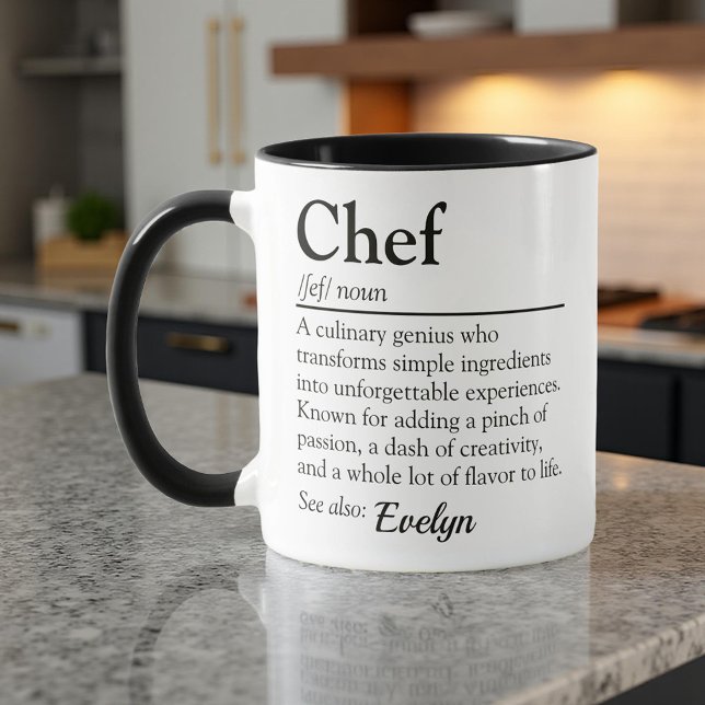 Mug Définition du chef Cadeau d'appréciation personnal (Créateur téléchargé)