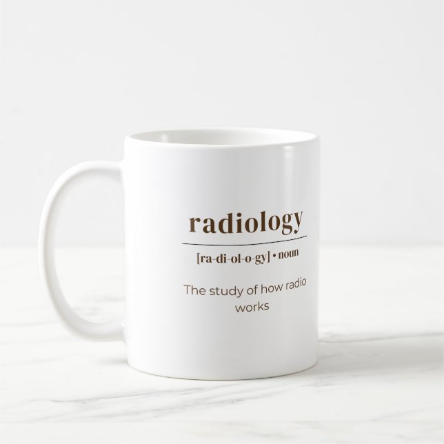 Mug Définition du dictionnaire de radiologie (Gauche)