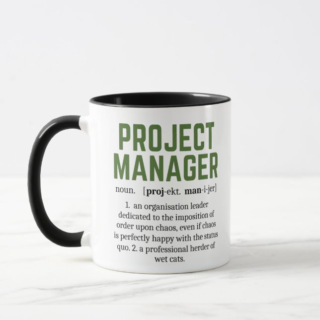 Mug Définition du dictionnaire du gestionnaire de proj (Gauche)