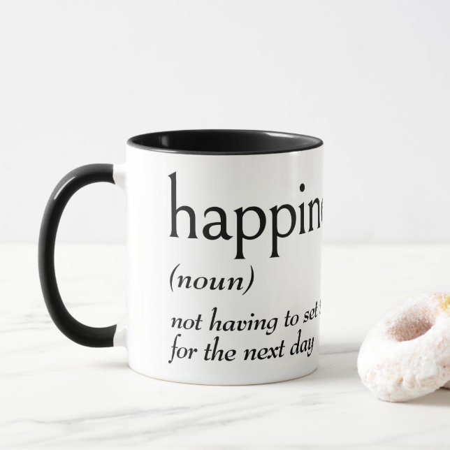 Mug Définition du dictionnaire pour le bonheur (Avec donut)