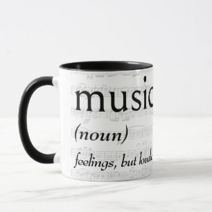 Mug Définition du dictionnaire pour MUSIQUE