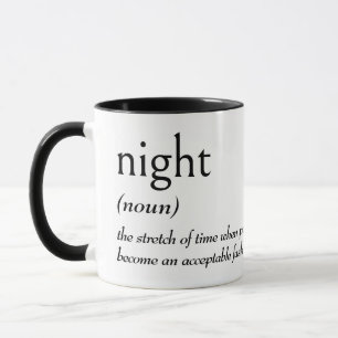 Mug Définition du dictionnaire pour NUIT
