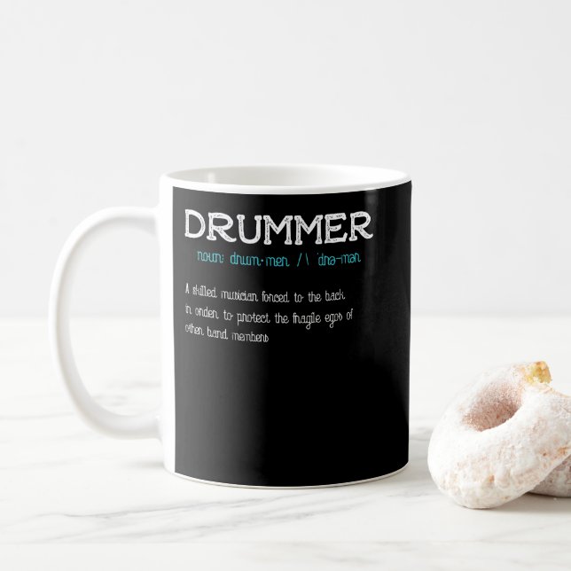 Mug Définition du dictionnaire tambour pour les tambou (Avec donut)