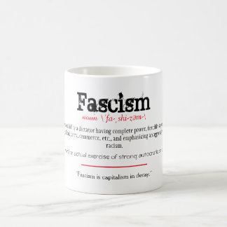 Mug Définition du fascisme Énoncé politique Rouge