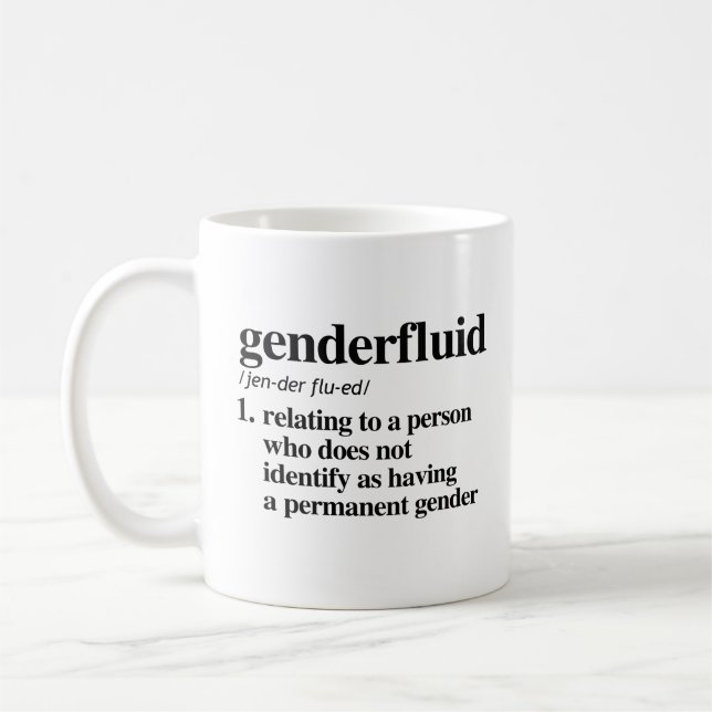 Mug Définition du genre - Termes LGBTQ définis - (Gauche)