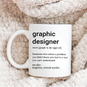 Mug Définition du graphiste, typographie, illustration