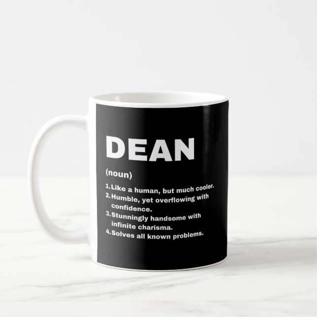 Mug Définition du nom personnalisé Dean (Gauche)