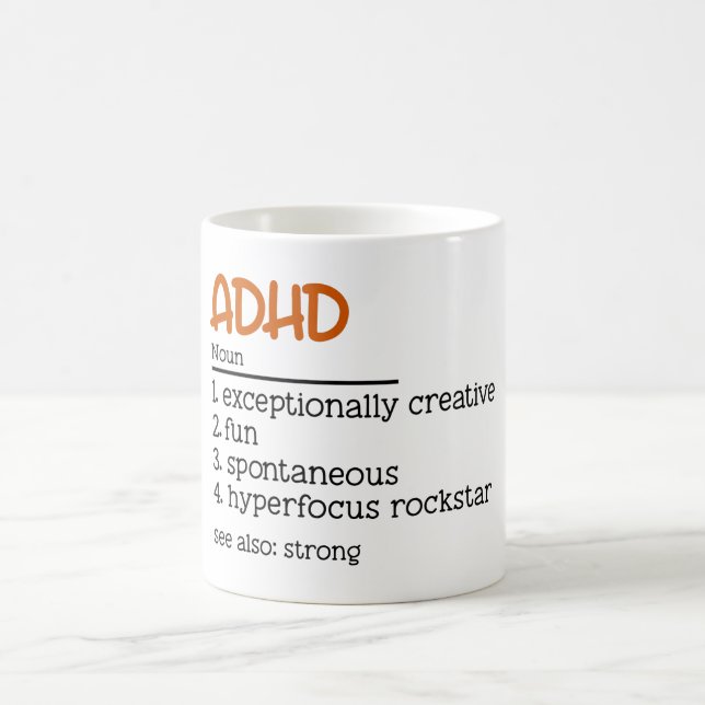 Mug Définition du TDAH Sensibilisation à la neurodiver (Centre)