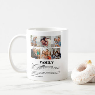 Mug Définition personnalisée de la famille de collages