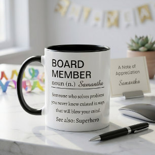 Mug Définition personnalisée de membre du conseil d'ad