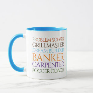 Mug Définitions amusantes de papa Emplois Carrières Ta