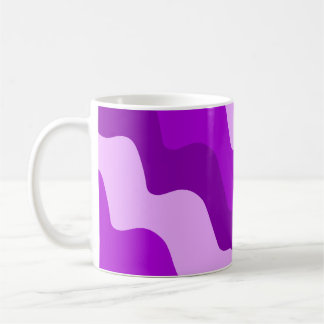 Mug Dégradé des vagues ondulées violettes de l'océan