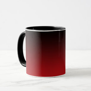 Mug Dégradé noir et rouge.