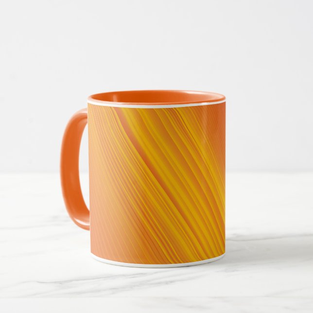 Mug dégradé orange et jaune doré (Devant gauche)