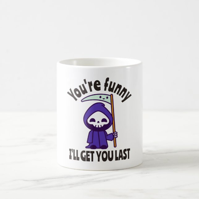 Mug Déguisement d'Halloween squelette de la Faucheuse  (Centre)