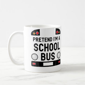 Mug Déguisement Drôle et Paresseux de Bus Scolaire pou