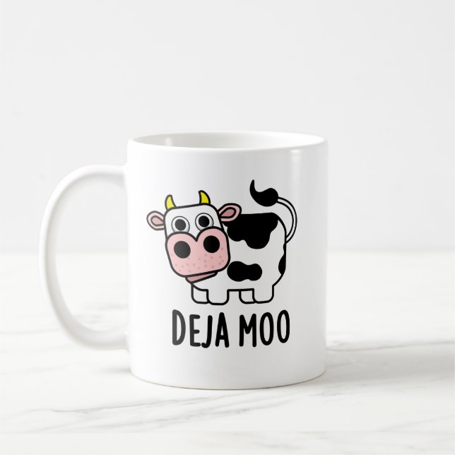 Mug Deja Moo Funny Pun de vache (Gauche)