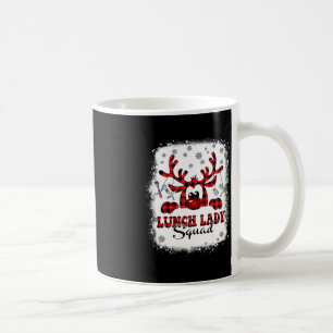 Mug Déjeuner de Noël Lady Squad Reinder Buffalo Plaid 