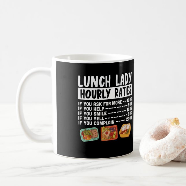 Mug Déjeuner Lady Déjeuner Lady Tarifs Horaires Déjeun (Avec donut)