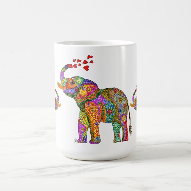 Mug d'éléphant mignon et coloré (Centre)