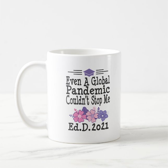 Mug Délivrance d'un doctorat en éducation 2021 Don pou (Gauche)