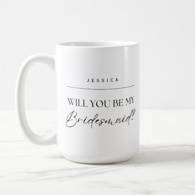 Mug Demande de Demoiselle d'Honneur Simple (Gauche)