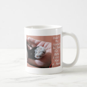 Mug Demander de l'aide Photo de patte de chat mignon i