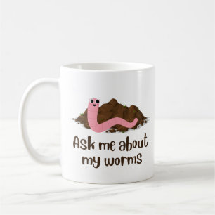 Mug Demandez-moi à propos de Mes vers - Vermicompost