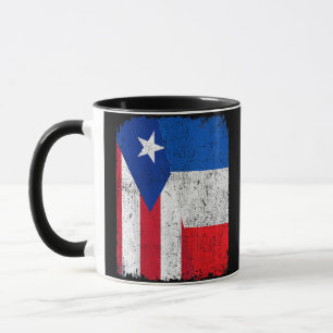 Mug Demi Portoricain Demi Drapeau Français Fierté De L