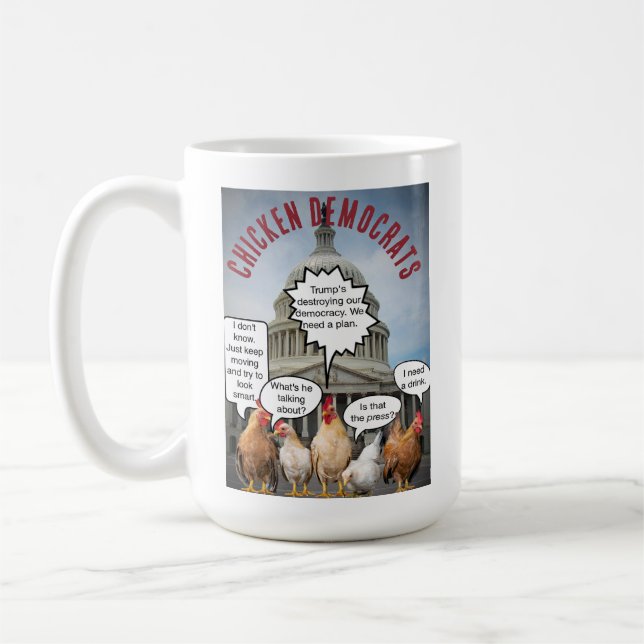 Mug Démocrates du poulet au Capitol Building DrôleCari (Gauche)