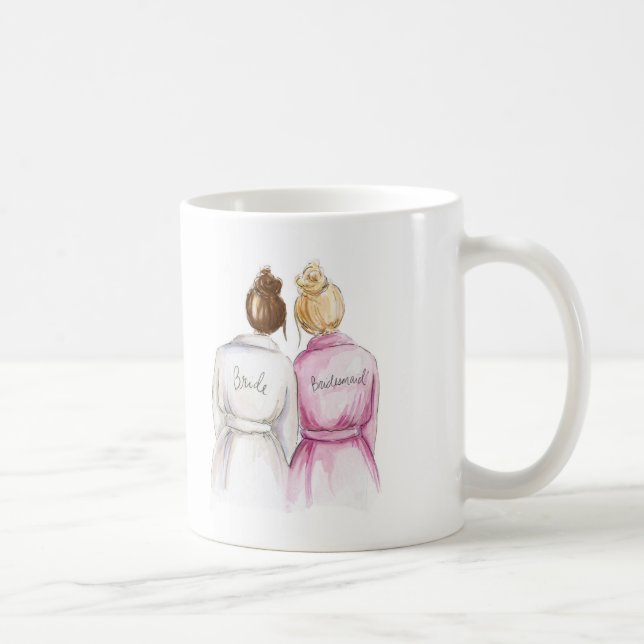 Mug Demoiselle d'honneur ? Domestique auburn de petit (Droite)