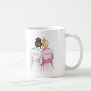 Mug Demoiselle d'honneur ? Domestique foncée de petit
