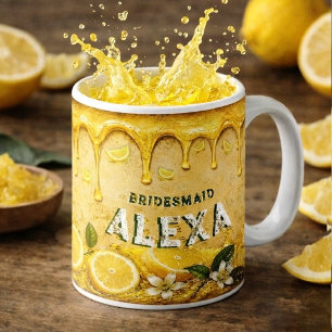 Mug Demoiselle d'honneur Faveur de mariage au citron T