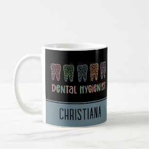 Mug Dentaire personnalisé Hygiéniste dents Empreintes 