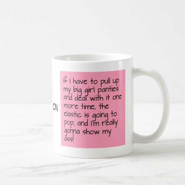 Mug Dentelez dessus mis le grand nom de coutume de (Droite)