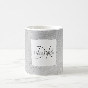 Mug Dentelle argentée chic