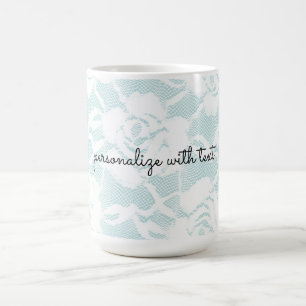 Mug Dentelle blanche rose de menthe